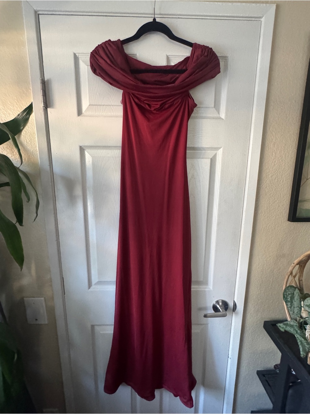 NEW BABYBOO BELINDA MAXI DRESS - BURGUNDY, MEDIUM - Picture 2 of 10